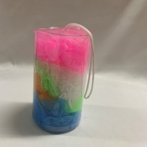 ASSORTED BATH LOOFAH 5PC